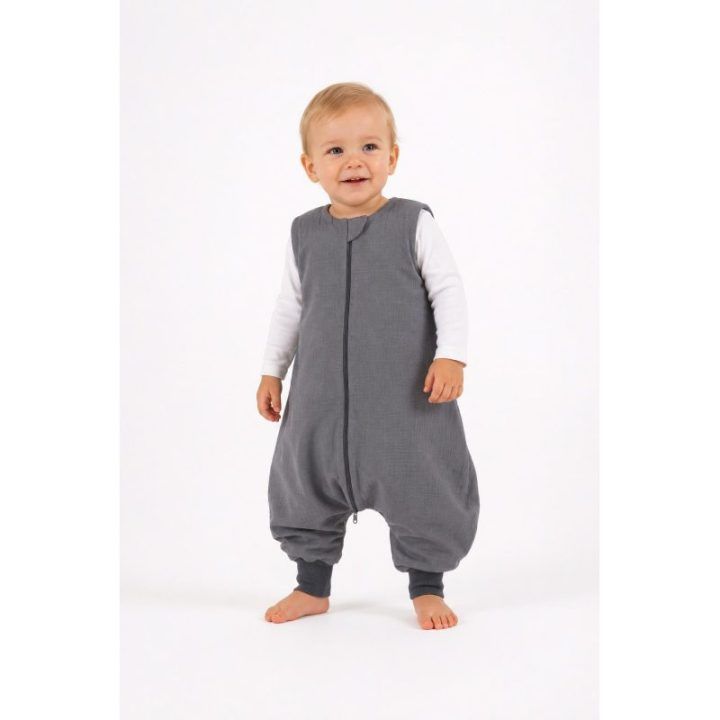 Muslino miegmaišis su kojomis 9–24 mėn. vasarai TOG 1.0, antracito spalvos My Sweet Baby