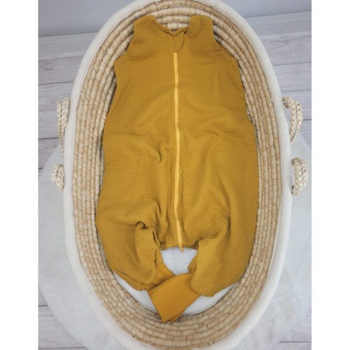 Muslino miegmaišis su kojytėmis 9–24 mėn. My Sweet Baby, medaus geltonumo, TOG 1.0