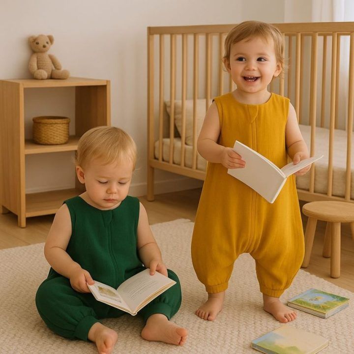 Muslino miegmaišis su kojytėmis 9–24 mėn. My Sweet Baby, medaus geltonumo, TOG 1.0