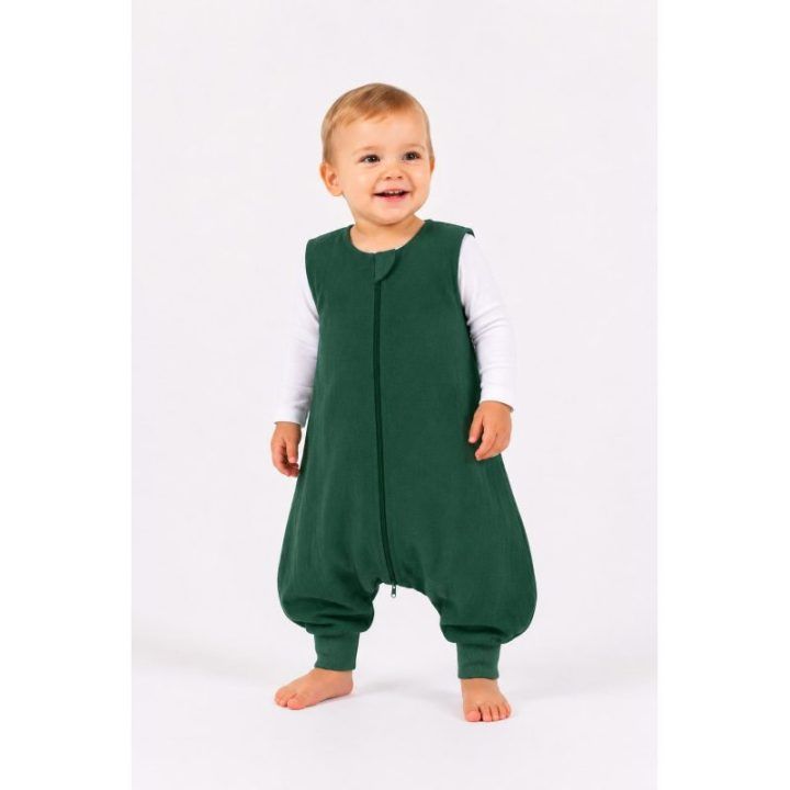 Muslino kūdikio miegmaišis su kojytėmis 9–24 mėn., TOG 1.0, žaliai miško spalva My Sweet Baby