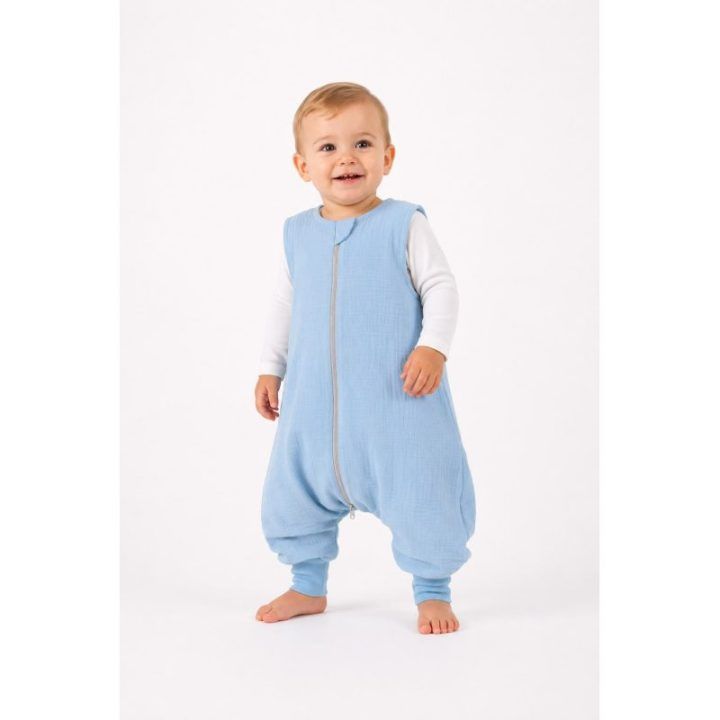 Muslino miegmaišis su kojytėmis 9–24 mėn. vasarai TOG 1.0 mėlynas My Sweet Baby