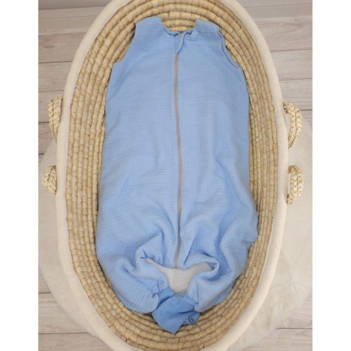 Muslino miegmaišis su kojytėmis 9–24 mėn. vasarai TOG 1.0 mėlynas My Sweet Baby
