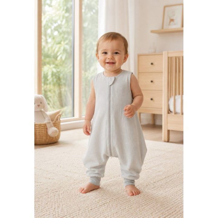 Muslino miegmaišis su kojytėmis 2–4 m. My Sweet Baby, pilkas, TOG 1.0