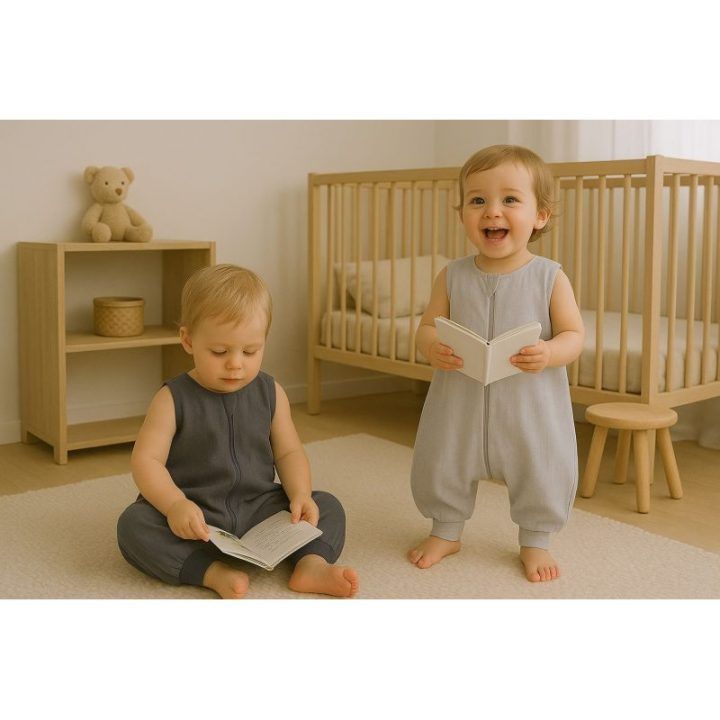 Muslino miegmaišis su kojytėmis 2–4 m. My Sweet Baby, antracito spalvos