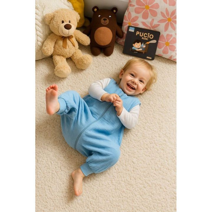 Muslino miegmaišis su klekšnėmis 2–4 m. vaikams, mėlynas, TOG 1.0, My Sweet Baby