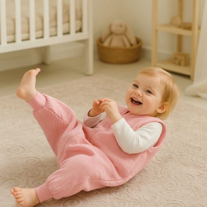 Muslino miegmaišis su kojomis XL 2–4 m., vasarai TOG 1.0, pastelinės rožinės spalvos My Sweet Baby