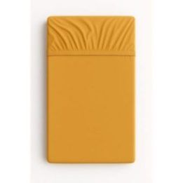 Paklodė su guma 120 × 60 cm, medvilnė, honey yellow