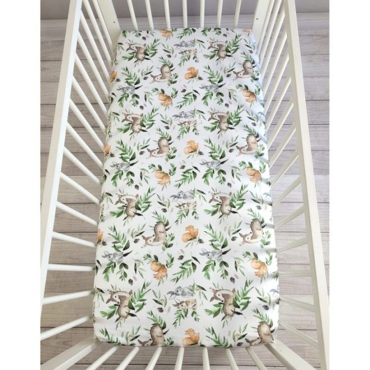 Paklodė su guma 120 × 60 cm Woodland Green