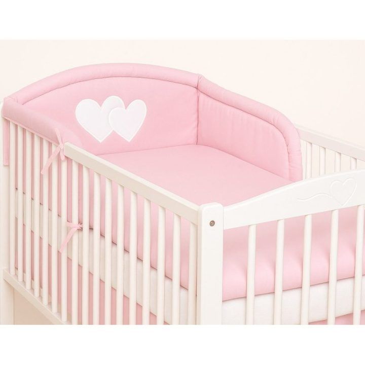 Lovytės apsaugėlė Hearts pink BOBONO 35 × 188 cm