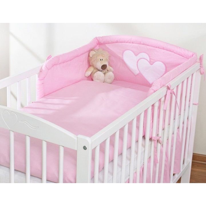 Lovytės apsaugėlė Hearts pink BOBONO 35 × 188 cm