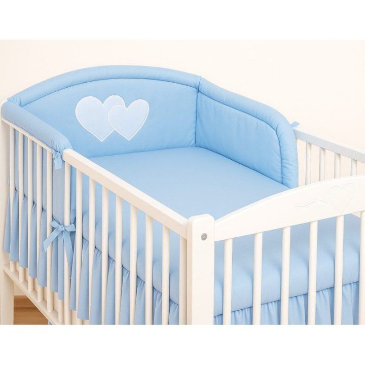 Lovytės apsaugėlė Hearts blue BOBONO 35 × 188 cm