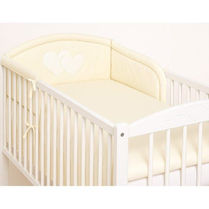 Lovy­tės apsaugėlė Hearts cream BOBONO 35 × 188 cm
