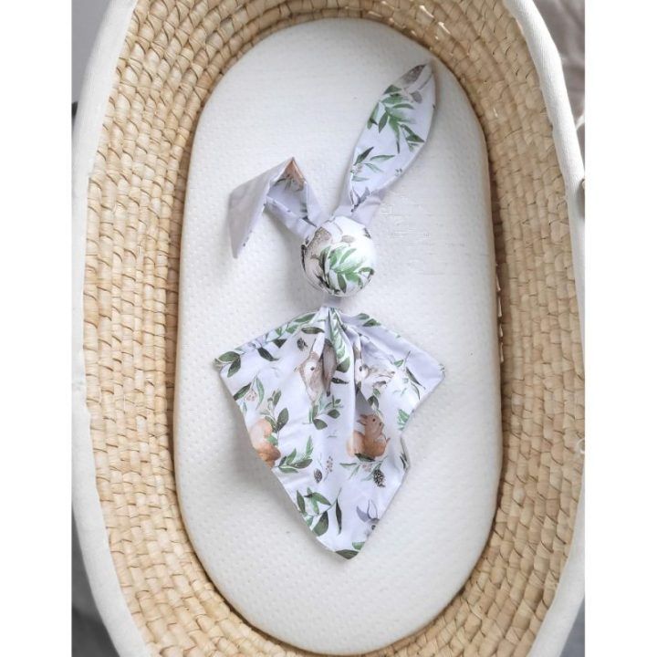 Minkštas zuikučio žaislas-kramtukas My Sweet Baby Woodland green/grey