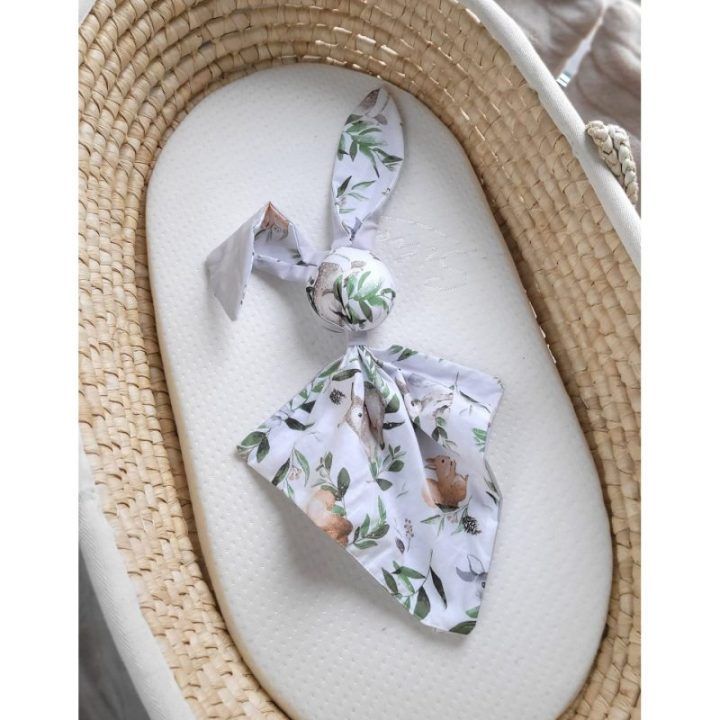 Minkštas zuikučio žaislas-kramtukas My Sweet Baby Woodland green/grey