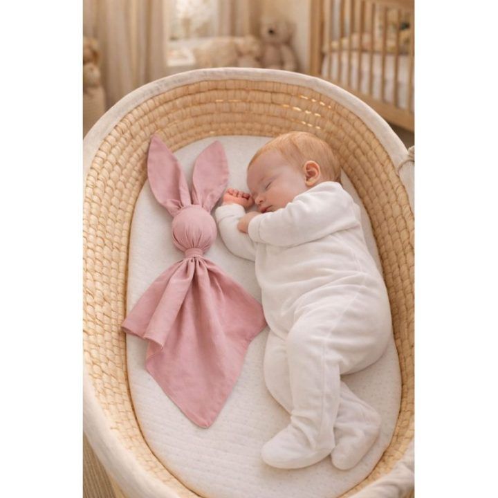 Minkštas migdukas zuikutis DOUDOU – pastelinė rožinė