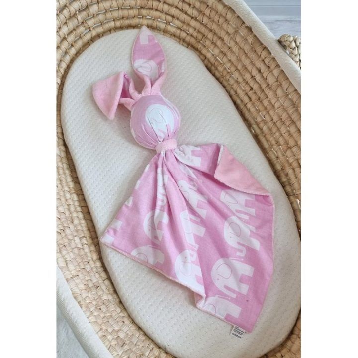 Minkštas žaislas-kramtukas zuikutis My Sweet Baby, rožiniai drambliai