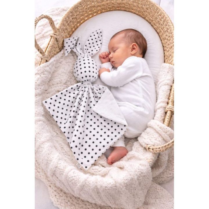 Kūdikio migdukas DOUDOU su taškeliais, baltas