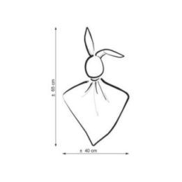 Minkštas bunny miego žaislas DOUDOU Mini Rosette Pink – balta