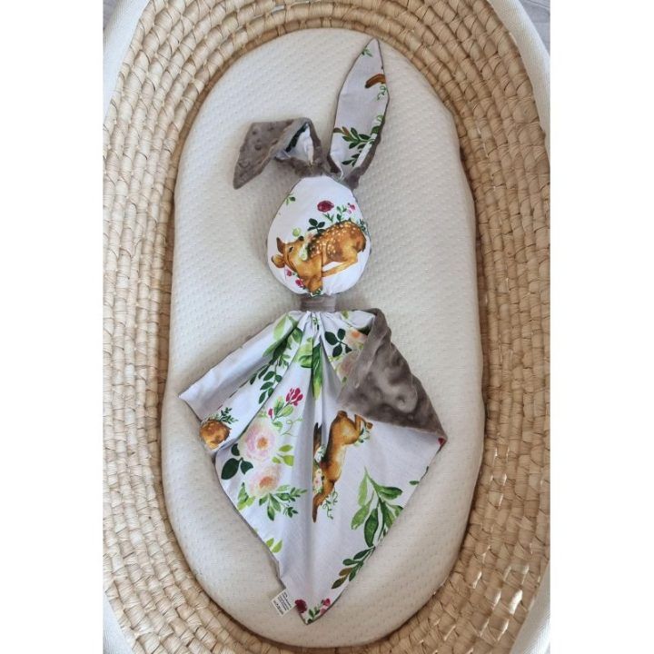 Dvipusis kūdikio migdukas My Sweet Baby DOUDOU In the forest – pilkas