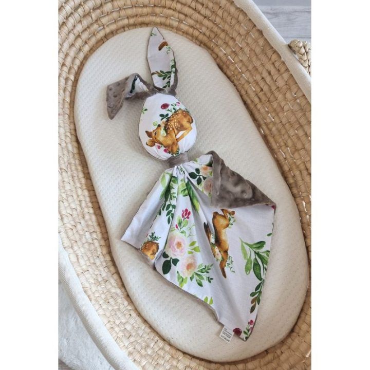 Dvipusis kūdikio migdukas My Sweet Baby DOUDOU In the forest – pilkas