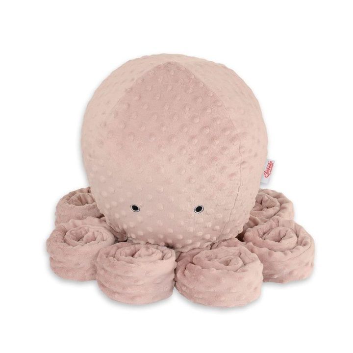 Minkštas aštuonkojis žaislas Pastel Pink Polka Dot Minky XXL