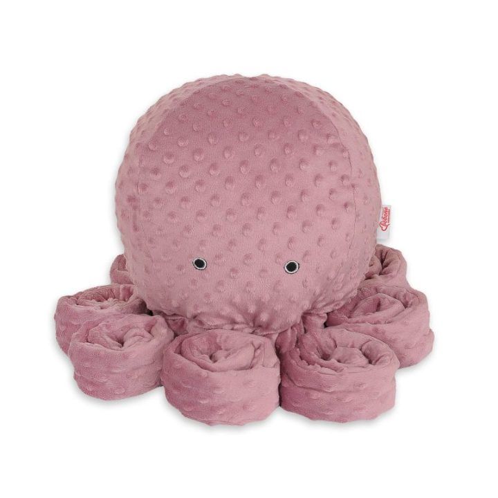 Pliušinis aštuonkojis didelis My Sweet Baby pastelinės violetinės spalvos su taškeliais