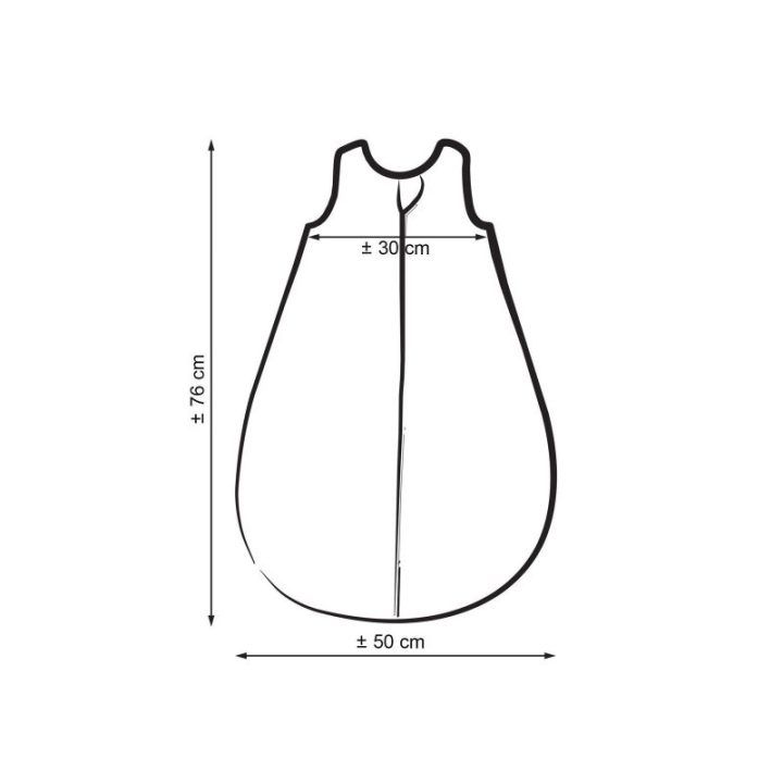Muslino kūdikio miegmaišis 6–12 mėn. M, TOG 1.0, pastelinė mėlyna
