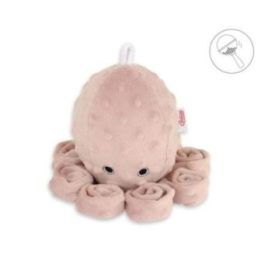 Pliušinis aštuonkojis barškutis My Sweet Baby pastelinės rožinės spalvos su taškeliais