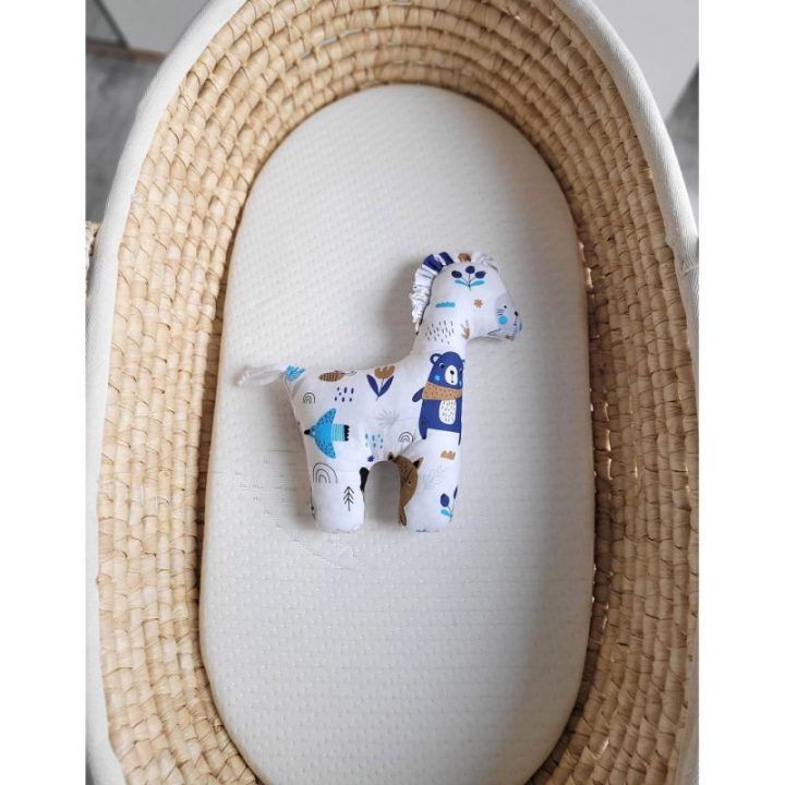 Minkštas pirmasis žaislas arkliukas Lucky Horse mėlynas