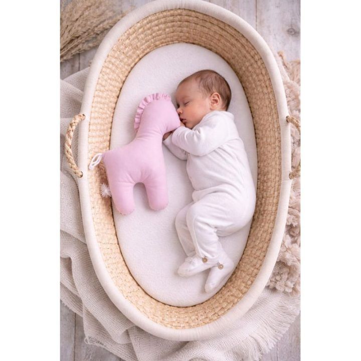 Minkštas pirmasis žaislas arkliukas LUCKY Pink