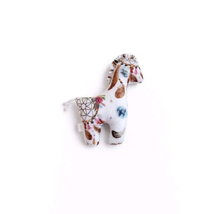 Minkštas žaislas arkliukas LUCKY Horse Dream catchers white