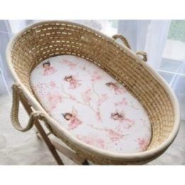 Paklodė su guma Moses krepšiui 75 × 35 cm Blossom Fairies