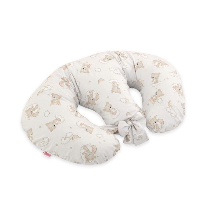 Replacement Cover for Twin Nursing Pillow BOBONO – 100% medvilnė, rainbow bear