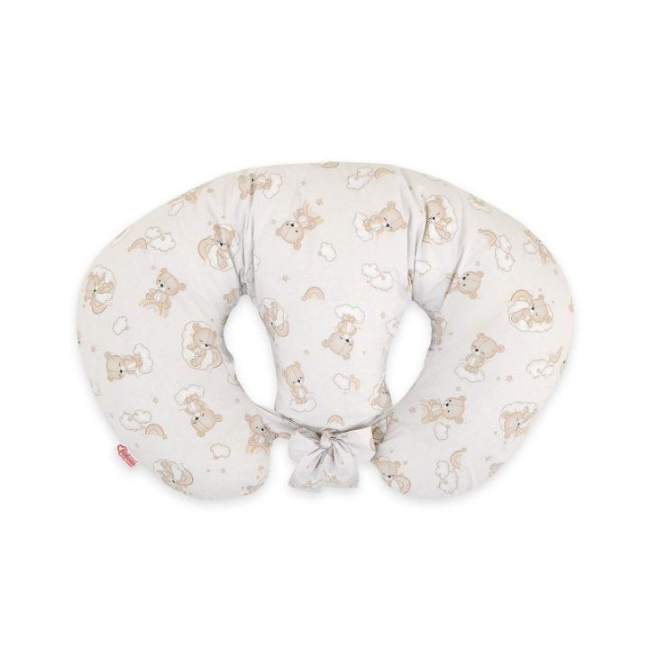 Replacement Cover for Twin Nursing Pillow BOBONO – 100% medvilnė, rainbow bear