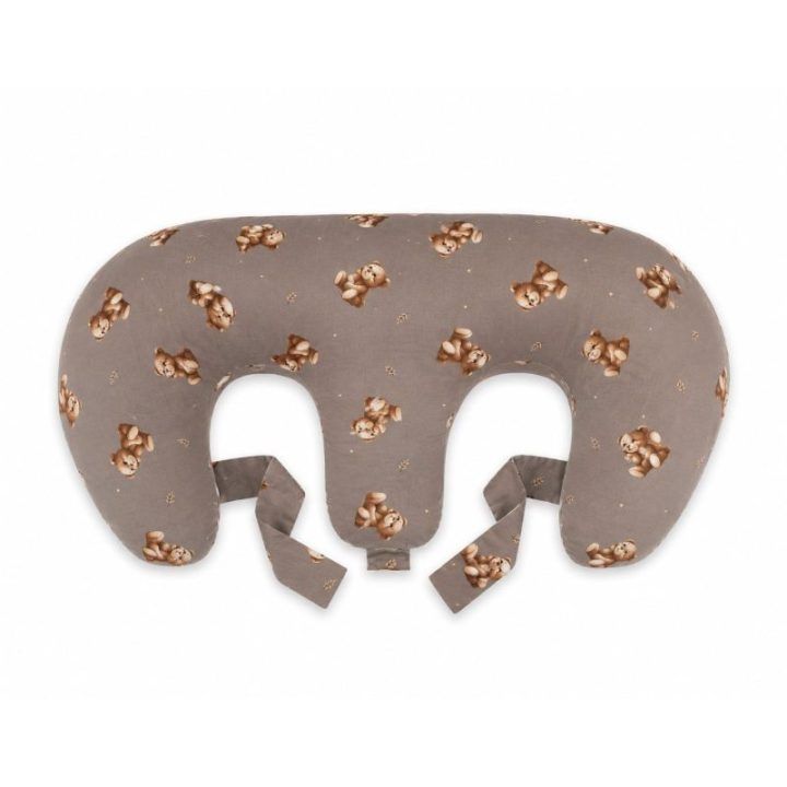Maitinimo pagalvės užvalkalas dviem kūdikiams BOBONO Toffee Teddy