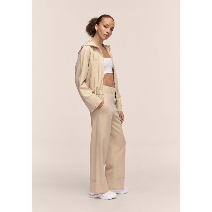 Moteriškos kelnės CASALL Aria Turn Up Straight Jogger, smėlio spalvos
