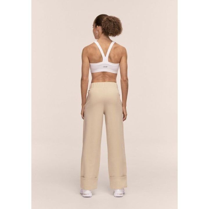 Moteriškos kelnės CASALL Aria Turn Up Straight Jogger, smėlio spalvos