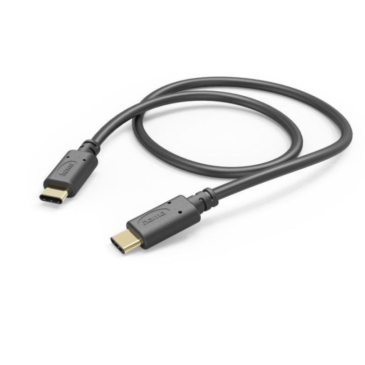 Hama USB-C į USB-C įkrovimo laidas 1,5 m, juodas