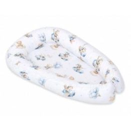 Dvipusis kūdikio lizdelis-kokonas My Sweet Baby Blue Sky Bears