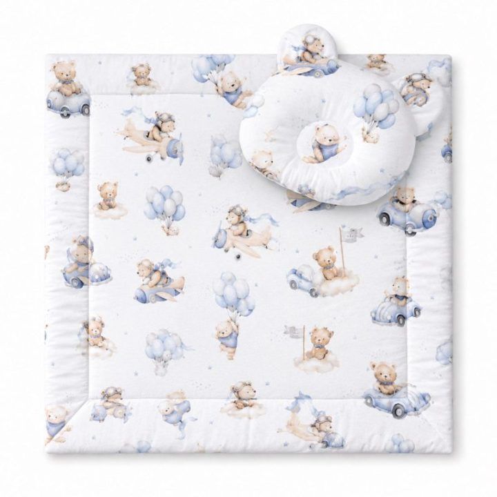 2 dalių kūdikio patalynės komplektas My Sweet Baby Blue Sky Bears