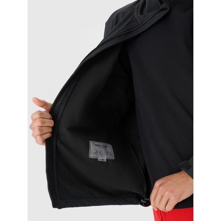 Vyriška softshell striukė 4F su NeoDry 5000 membrana, juoda