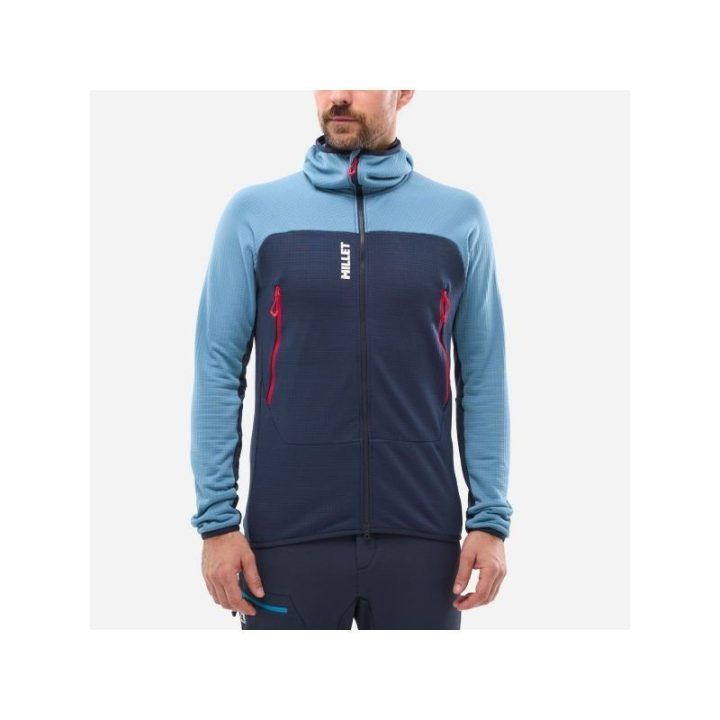 Vyriškas džemperis su gobtuvu MILLET Fusion Grid Hoodie, mėlynas