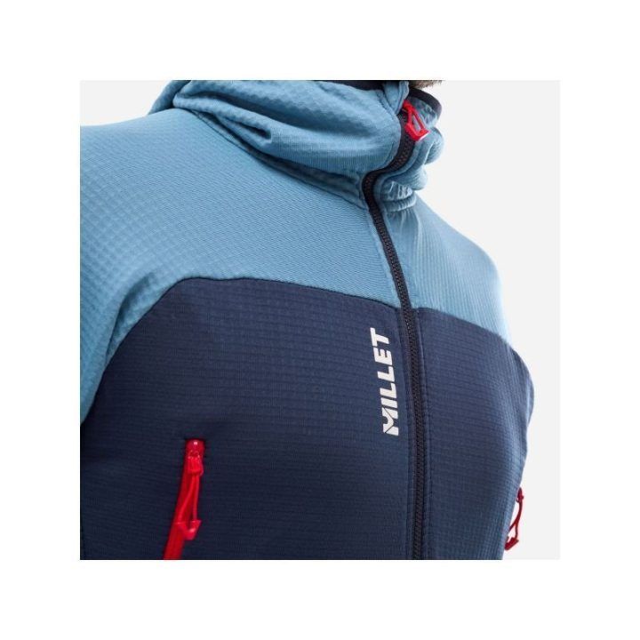 Vyriškas džemperis su gobtuvu MILLET Fusion Grid Hoodie, mėlynas