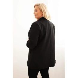 Moteriškas Plus Size švarkas juodos spalvos