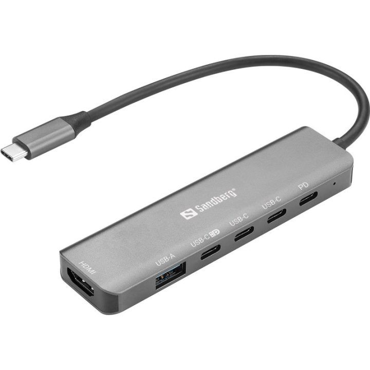 Sandberg USB-C 6-in-1 MediaDock dokas