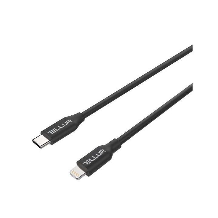 Tellur USB-C į Lightning laidas 1 m, juodas