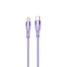 Tellur silikoninis USB-C į Lightning laidas PD 30 W, 1 m, violetinis