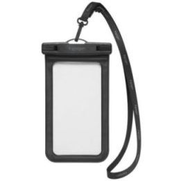 Spigen A601 vandeniui atsparus dėklas telefonams iki 6,9", juodas