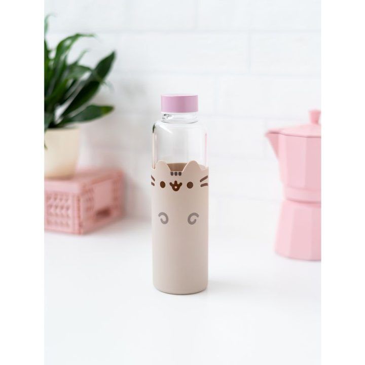 Pusheen stiklinė gertuvė, 500 ml