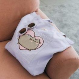 Pusheen medvilninis pečių krepšys, 41 × 37 cm